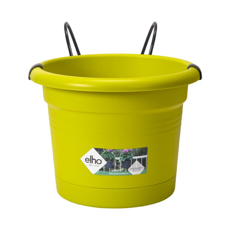 Ghiveci de balcon cu suport Elho Green Basics 20cm lime green — imaginea 2