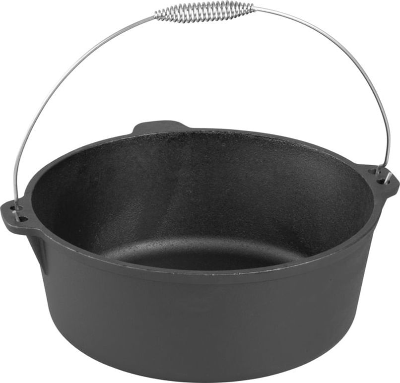 Ceaun din fonta pentru gulas, cu maner din otel inoxidabil, 34x10cm, 10,1l — imaginea 2