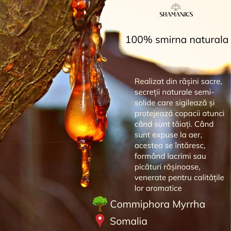 Smirna naturala, rasina pura Commiphora Myrrha, 100g, aroma sacra, relaxare si purificare - imagine 4
