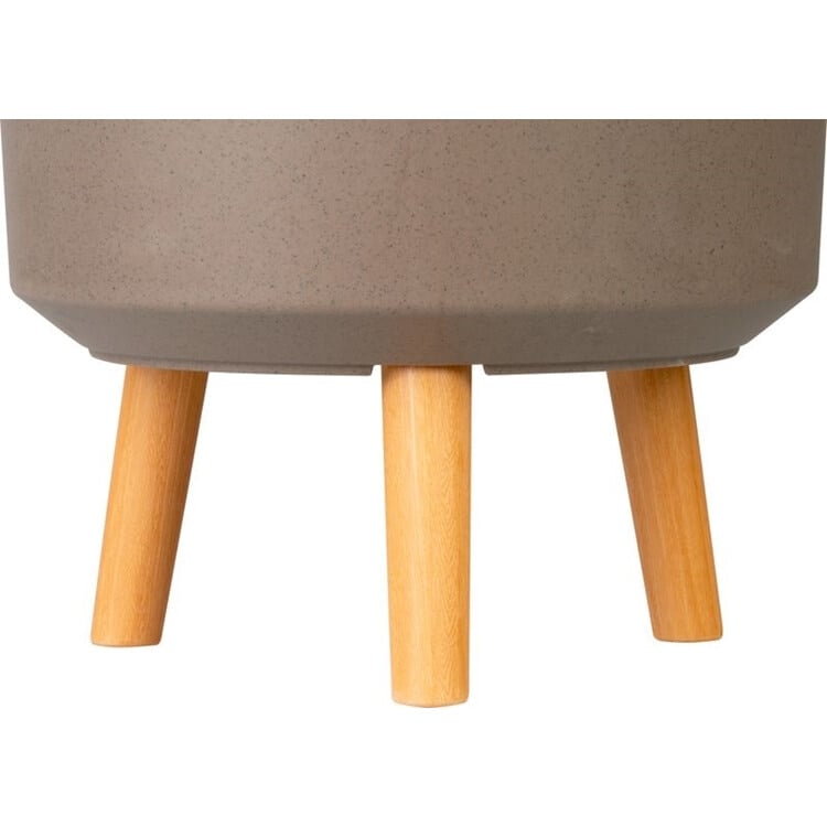 Ghiveci plastic cu 3 picioare pentru flori, CoffePowder, capacitate 7.75 litri, 24.5x31 cm — imaginea 3