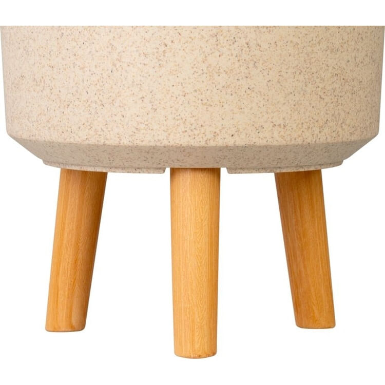 Ghiveci plastic cu 3 picioare pentru flori, BambooFiber, capacitate 15.5 litri, 30x37 cm — imaginea 3
