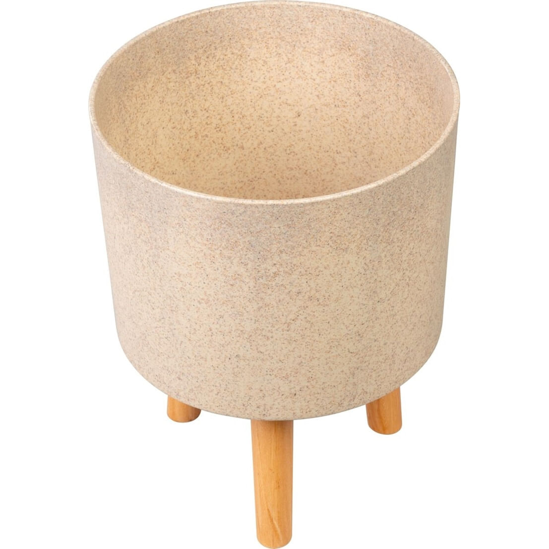 Ghiveci plastic cu 3 picioare pentru flori, BambooFiber, capacitate 15.5 litri, 30x37 cm — imaginea 4