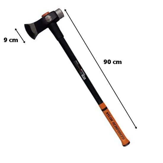 Topor pentru despicat lemne Multineck 3.5 kg, coada fibra sticla 90 cm