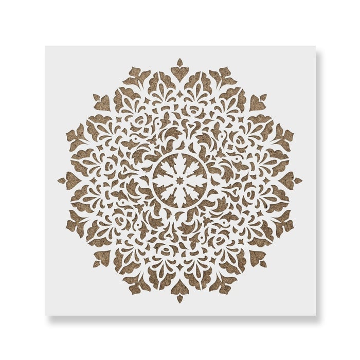 Sablon Perete vopsire, tencuiala 0.7mm Neve Mandala Refolosibil, model MXSP7158, 200 x 200 mm