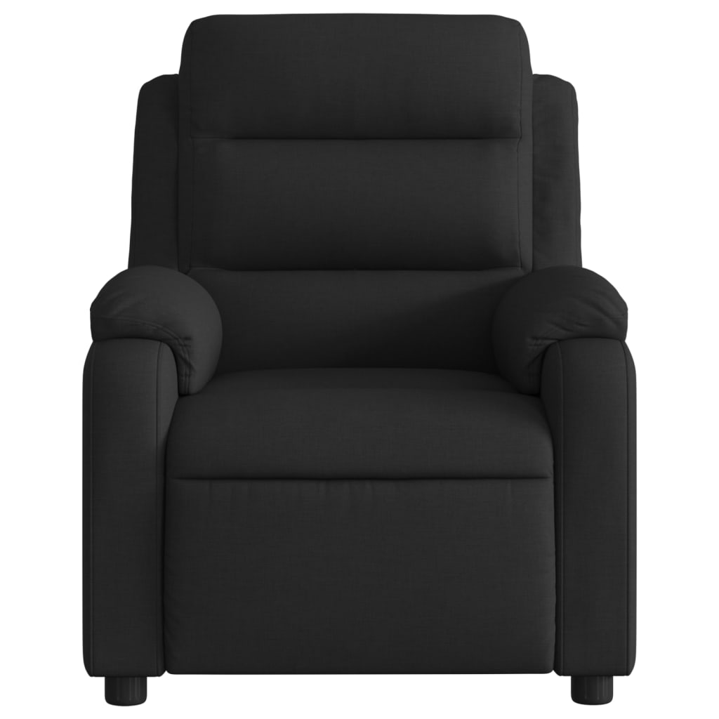 Fotoliu rabatabil din material textil negru — imaginea 6