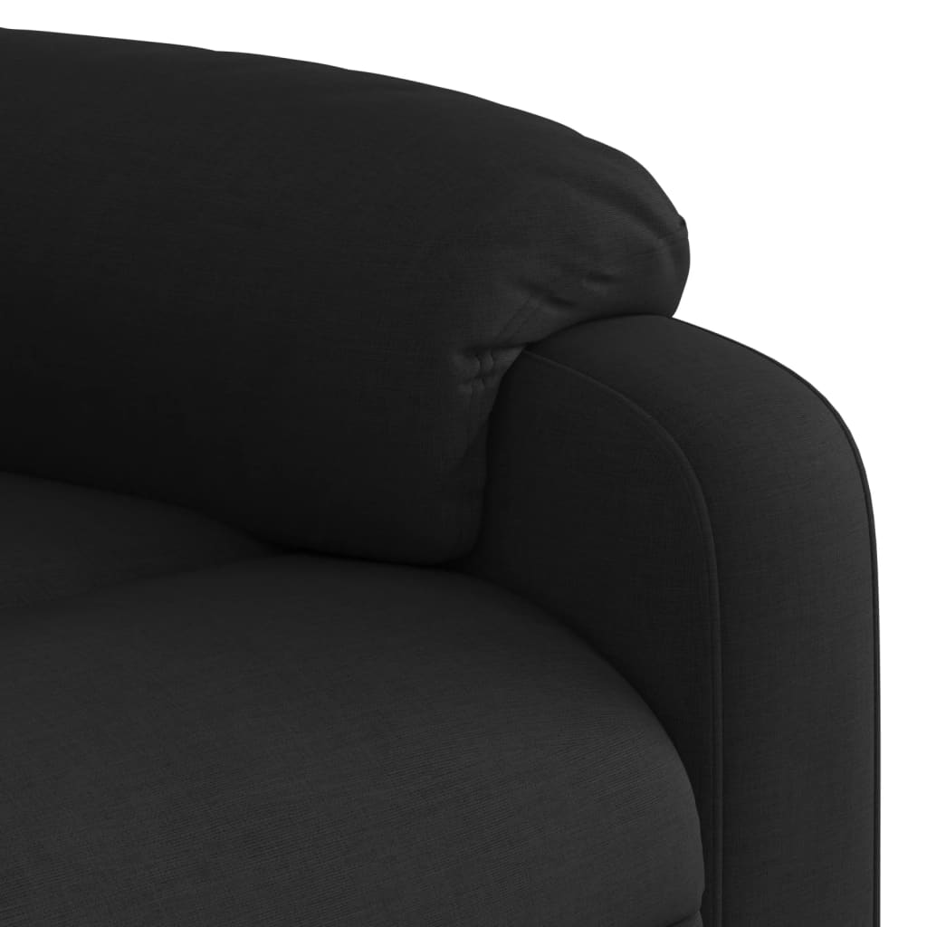 Fotoliu rabatabil din material textil negru — imaginea 8