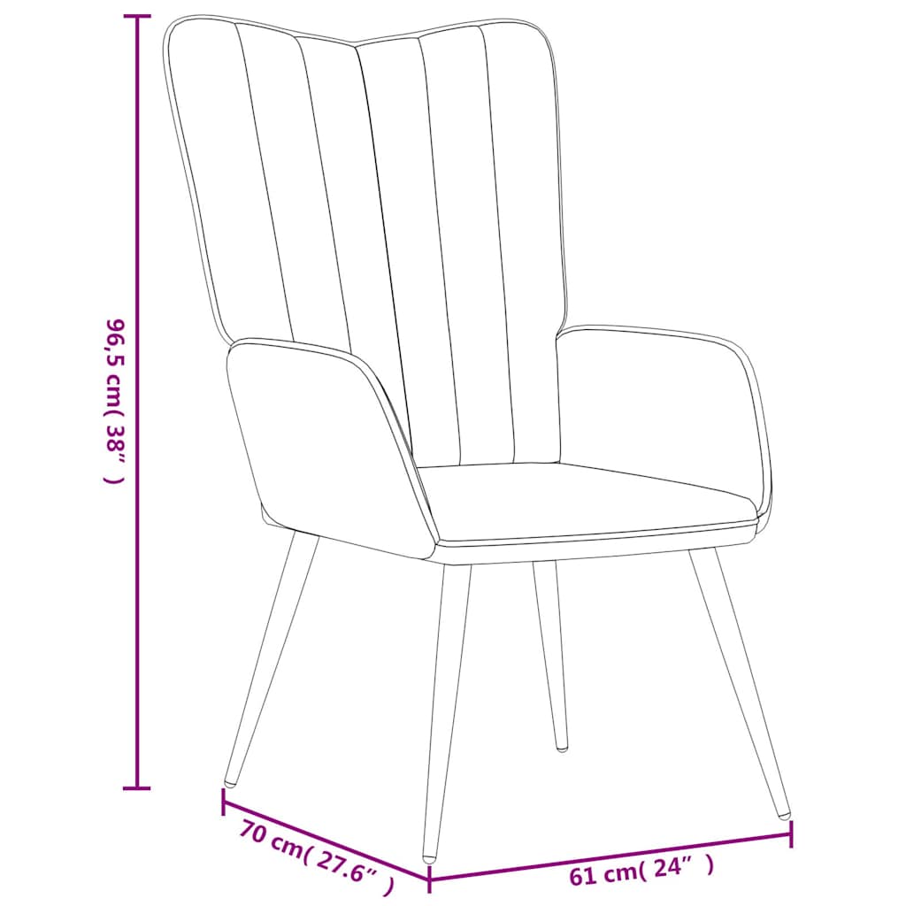 Fotoliu de relaxare cu taburet, verde deschis, catifea — imaginea 11