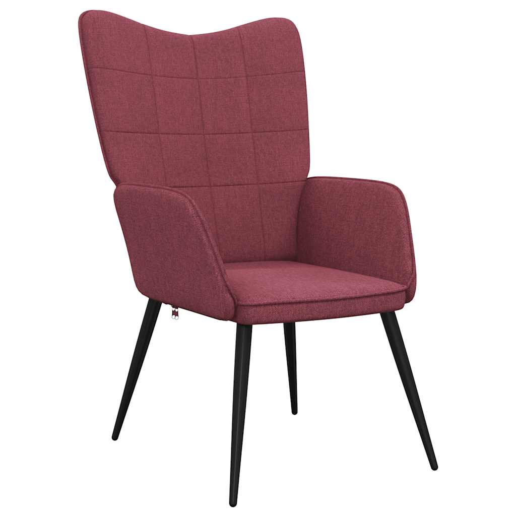 Fotoliu de relaxare, rosu vin, material textil