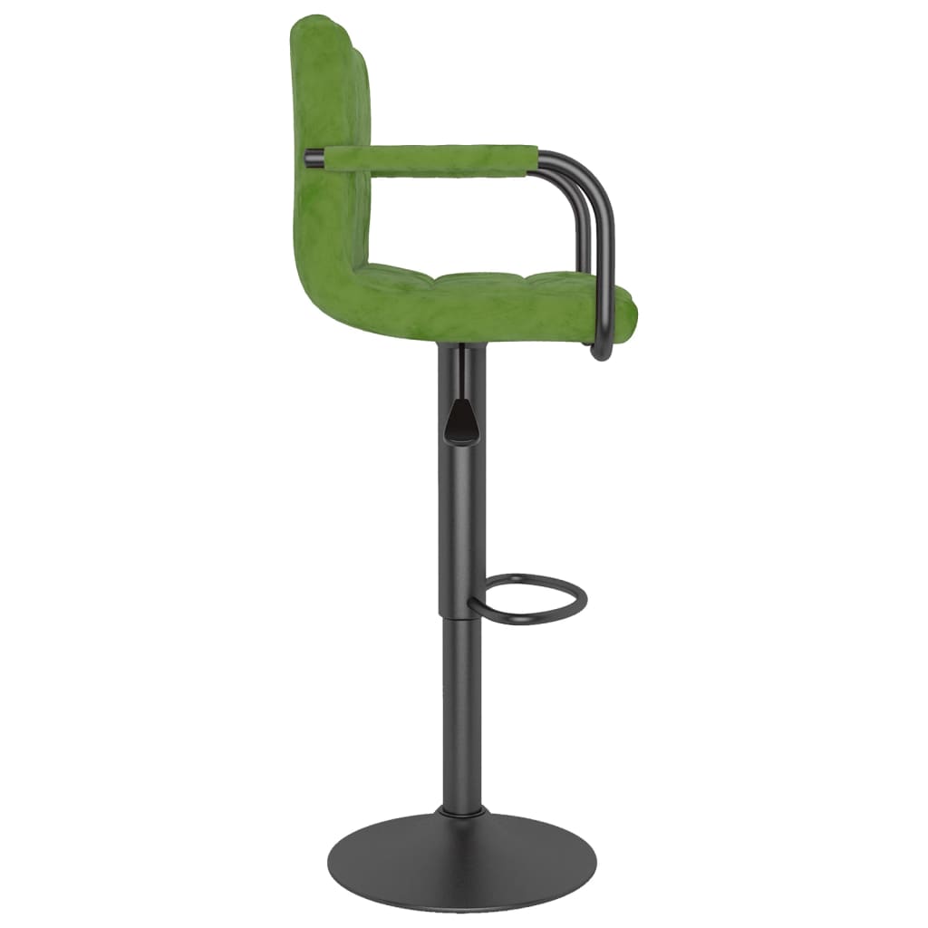 Scaun de bar, verde deschis, catifea — imaginea 4
