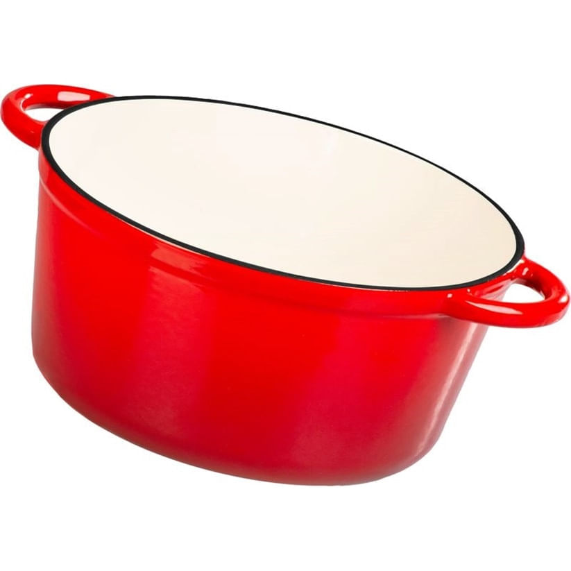 Oala cu capac din fonta emailata,SGTT, capacitate 4l, manere prindere, diametru 24 cm — imaginea 3