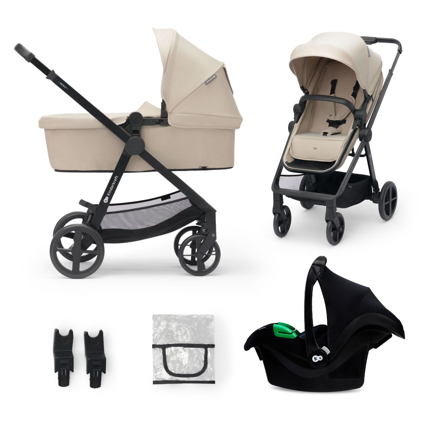 Carucior Kinderkraft newly, 3 in 1, bej