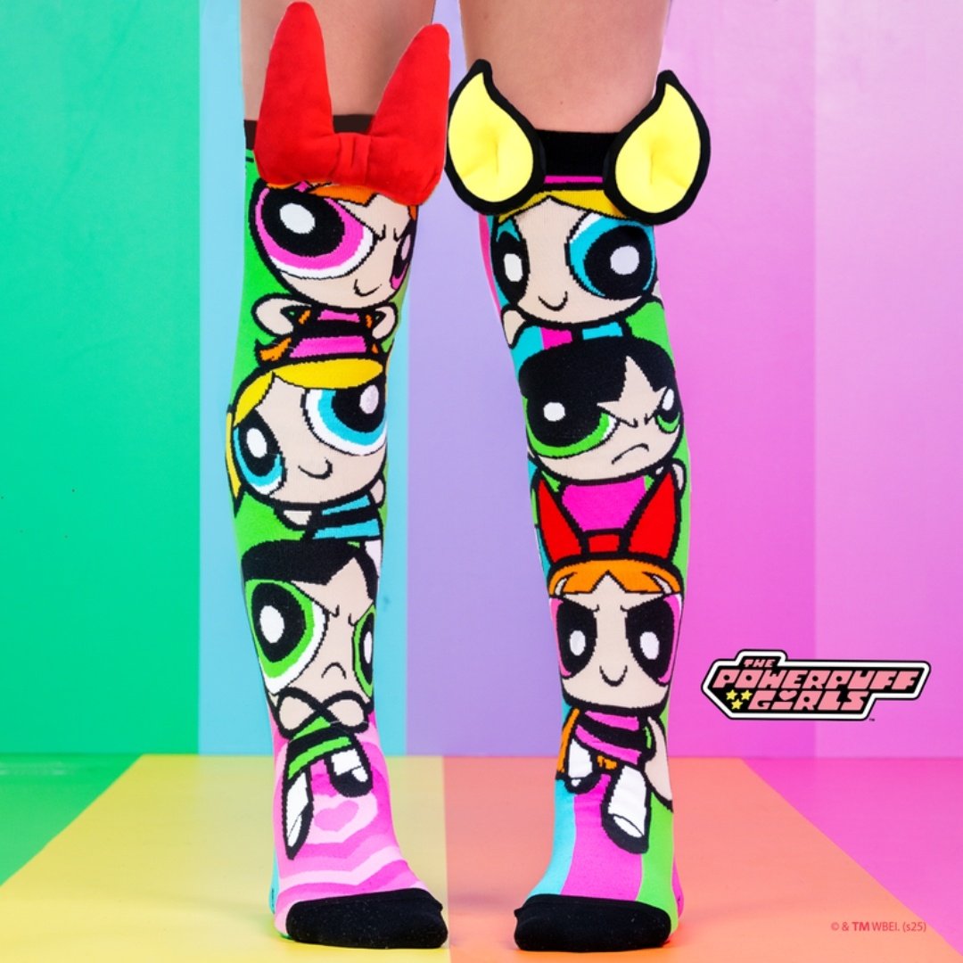 Sosete lungi colorate Madmia PowerPuff pentru fete 6-99 ani