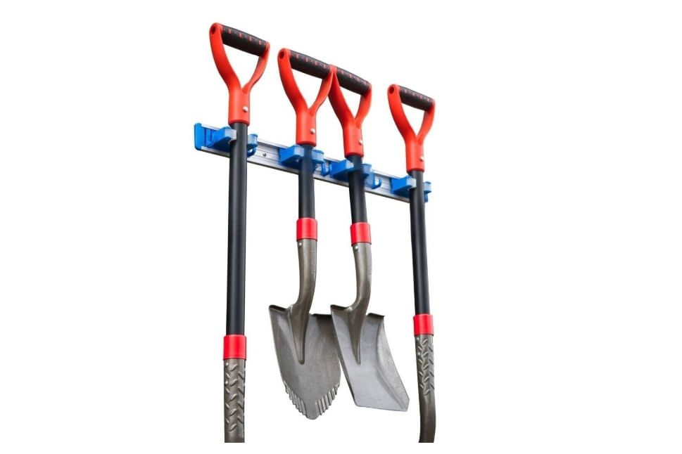 Suport universal pentru scule, lungime 60 cm, 4 suporti si 4 carlige, prindere perete, max 20 kg
