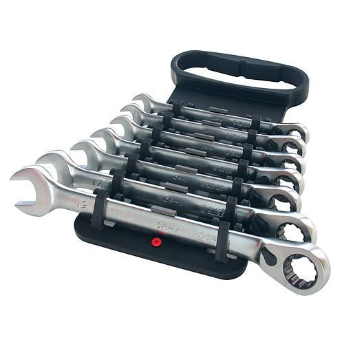 Set 7 chei combinate Honiton, 10-19mm, inelare cu clichet reversibil — imaginea 2