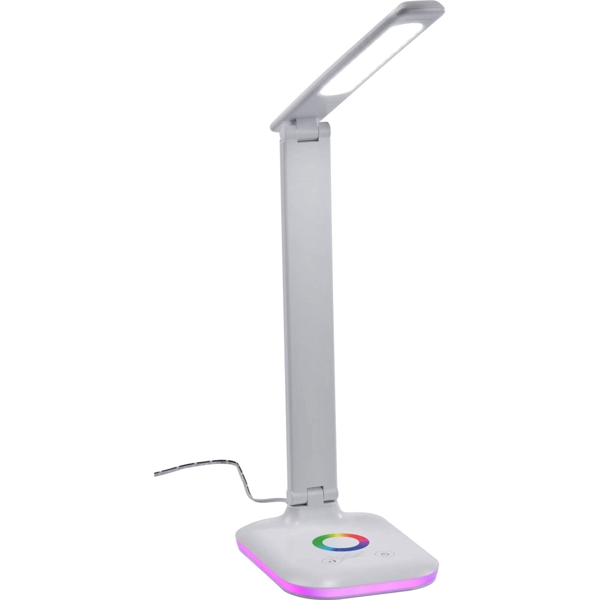 Lampa LED cu iluminare ambientala reglabila RGB color, cablu alimentare priza 230V, 450 lumeni, lumina cald-neutru-rece — imaginea 5