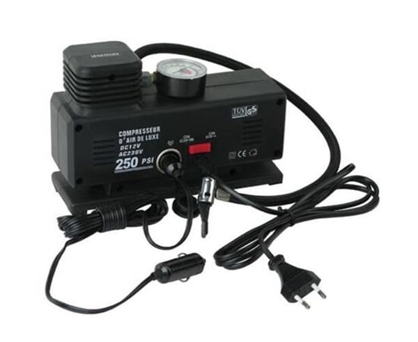 Compresor auto cu manometru, alimentare 12V/220V 120W