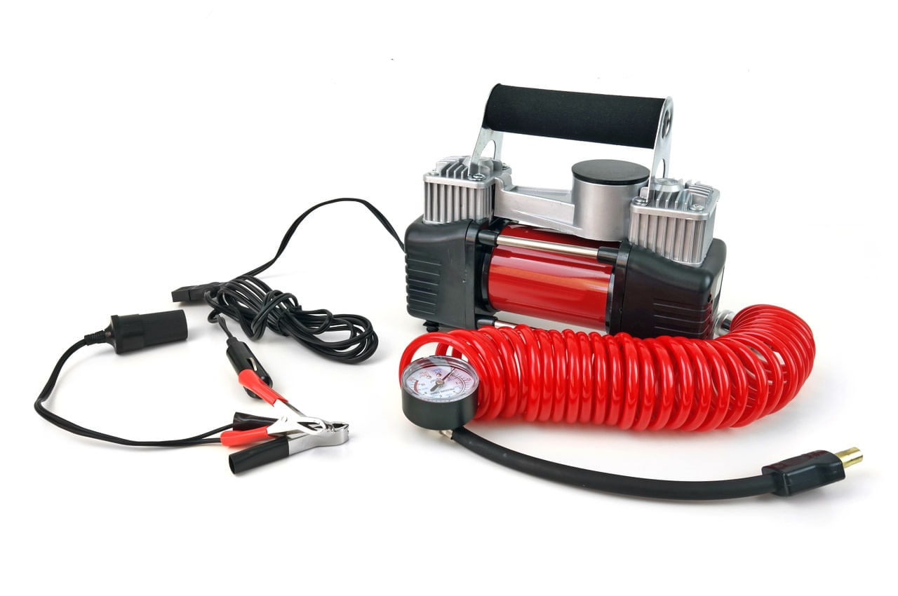 Compresor auto profesional, carcasa metalica, alimentare 12V, 2 cilindri, 60l/min