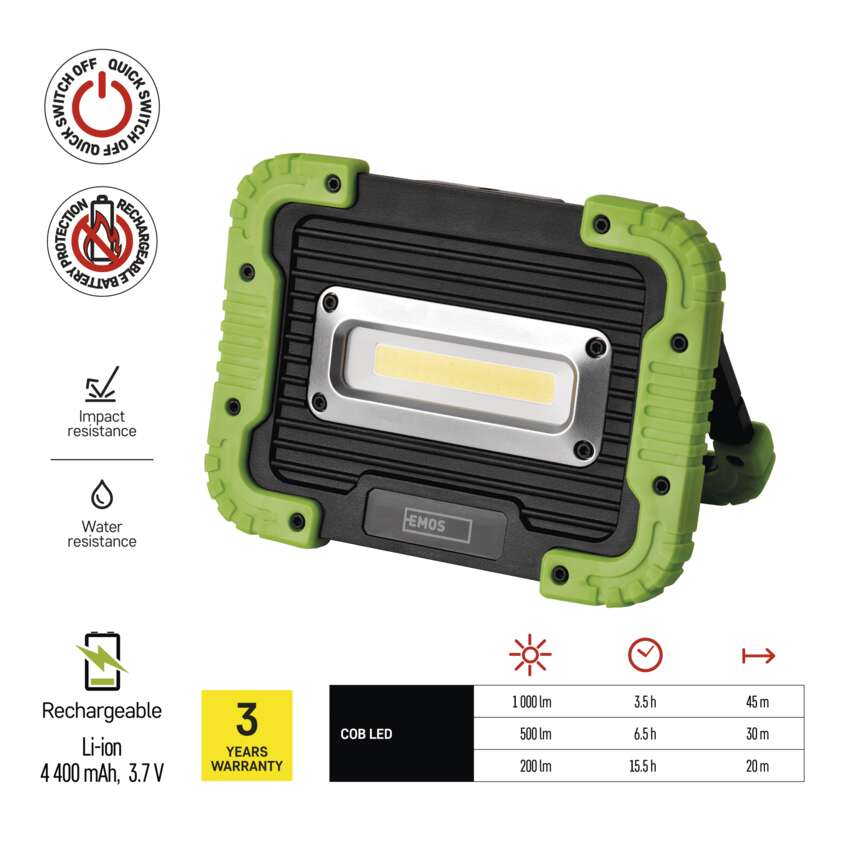 Proiector led reincarcabila 1000lm, rezistent la apa si socuri, cu functie de Powerbank — imaginea 5