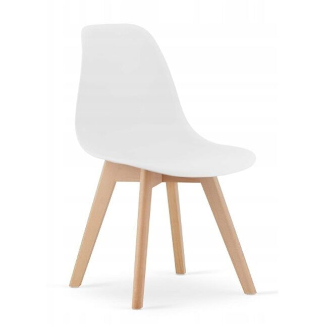 Scaun bucatarie/living, artool, kito, pp, lemn, alb, 46x54.5x80 cm — imaginea 3