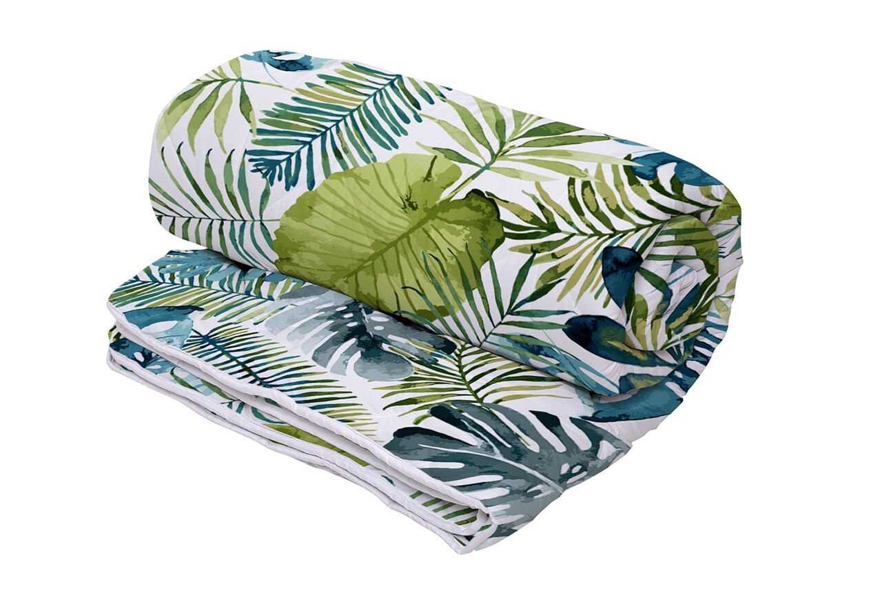 Set Alcam 2 perne microfibra 50x70 cm si pilota matlasata 220x200 cm, Jungle