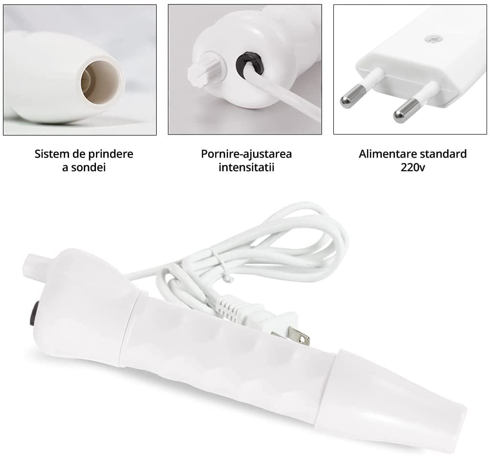 Electroderm, LittleDomi, Tratament cu Frecventa Inalta pentru Acnee, Riduri, Controlul Petelor, Cearcane, Ten, Par