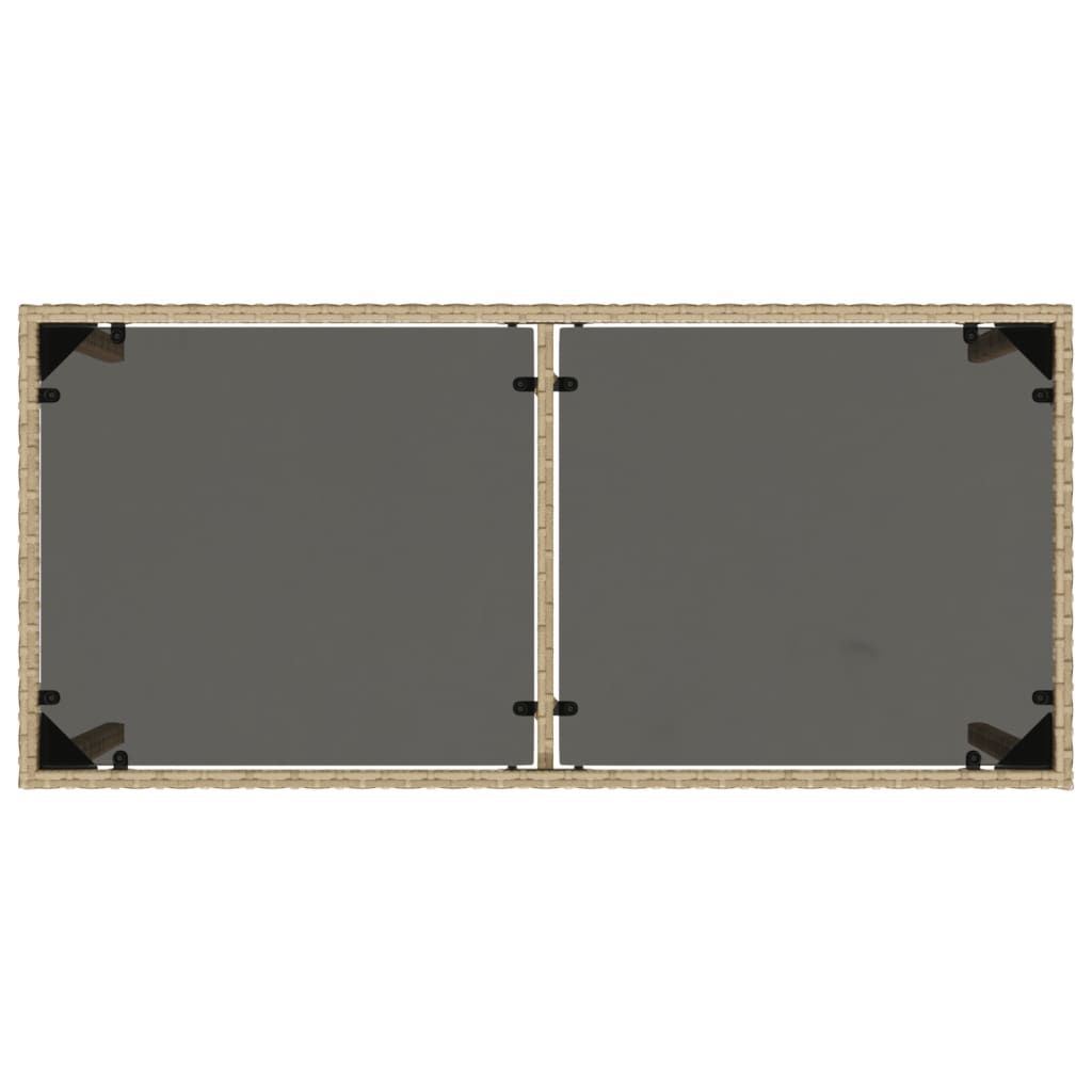 Set mobilier pentru gradina, 5 piese, cu perne, bej, poliratan — imaginea 11