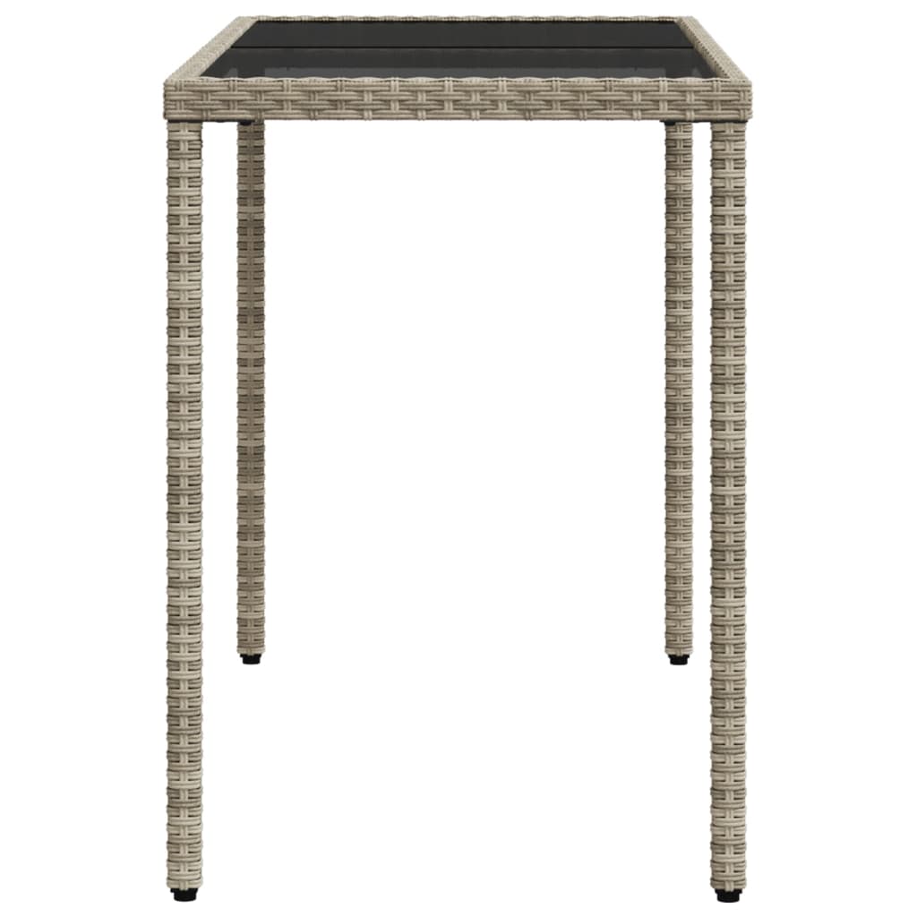 Set mobilier de gradina cu perne, 5 piese gri deschis poliratan — imaginea 10