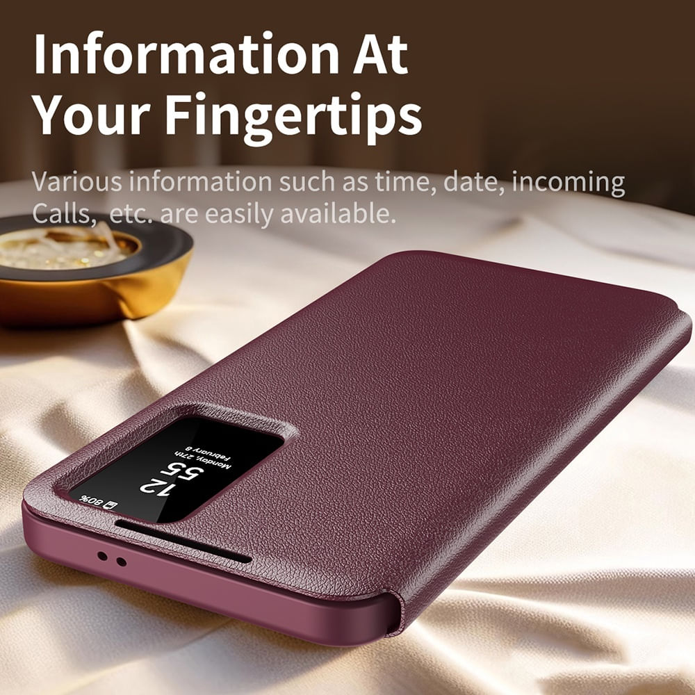 Husa pentru Samsung Galaxy S24 - Techsuit SmartView Series - Rosu