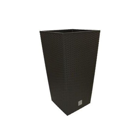 Ghiveci pentru flori tip ratan SGTT Square, capacitate 21/49 l, negru — imaginea 4