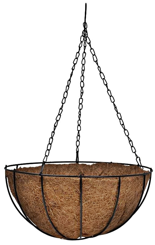 Suport pentru flori din cocos si metal SGTT Coconut 30x30x14 cm
