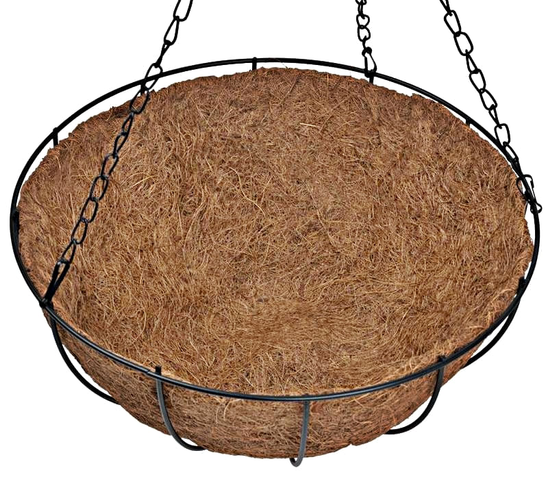 Suport pentru flori din cocos si metal SGTT Coconut 30x30x14 cm — imaginea 2