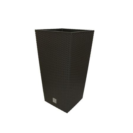 Ghiveci pentru flori tip ratan SGTT Square, capacitate 21/49 l, maro — imaginea 2