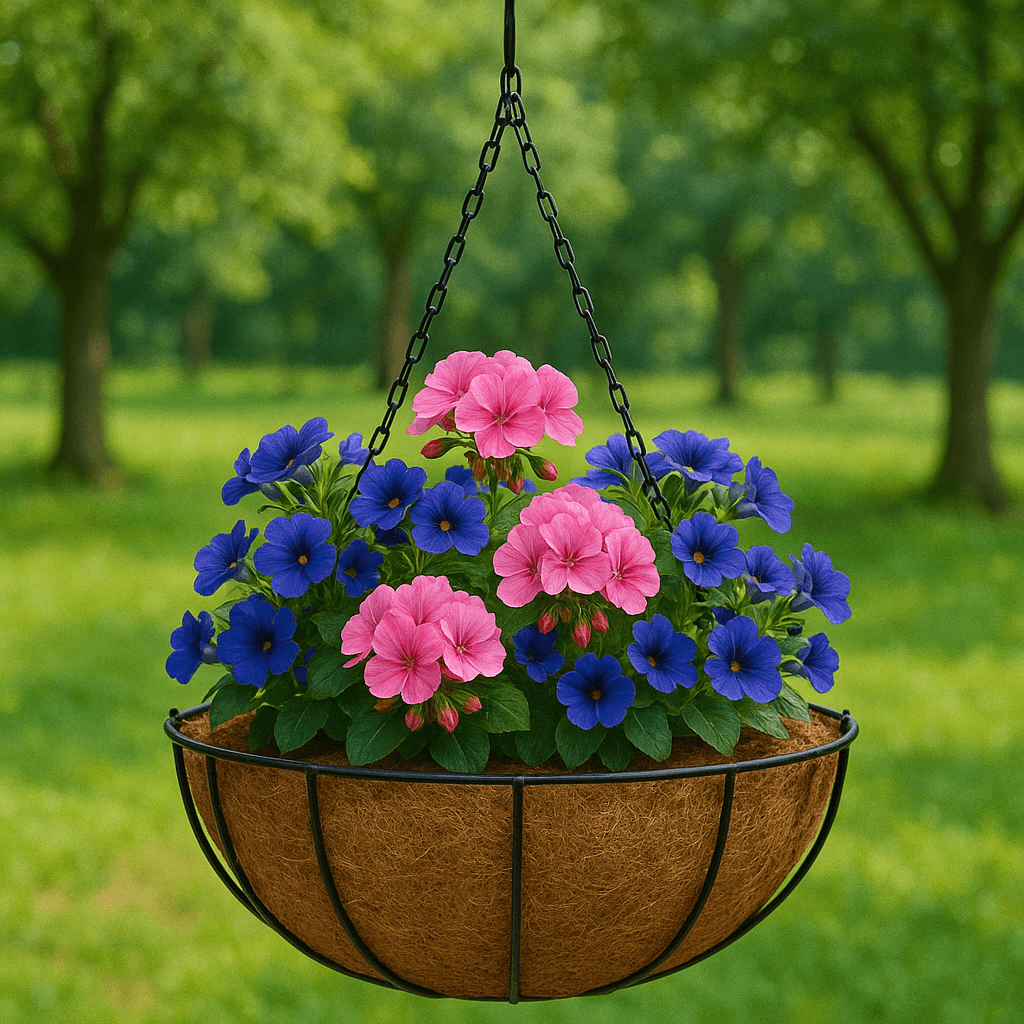 Suport pentru flori din cocos si metal SGTT Coconut 35x35x17 cm — imaginea 4