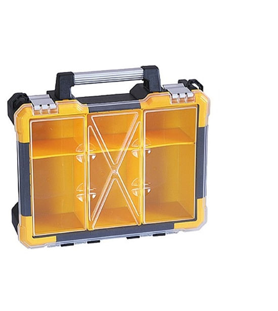 Cutie transport scule din plastic cu 6 compartimente, maner aluminiu 380x340x115 mm, max 14 kg — imaginea 2