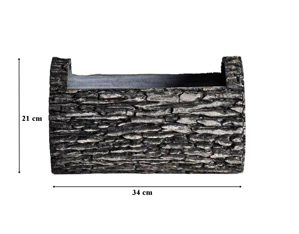 Ghiveci decorativ orizontal, model scoarta de copac, SGTT,34x21cm — imaginea 2