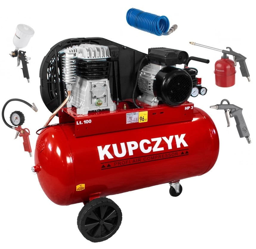 Pachet Compresor de aer industrial 100 L + Set aer , 330L/MIN 220 DK.K420/100M — imaginea 4