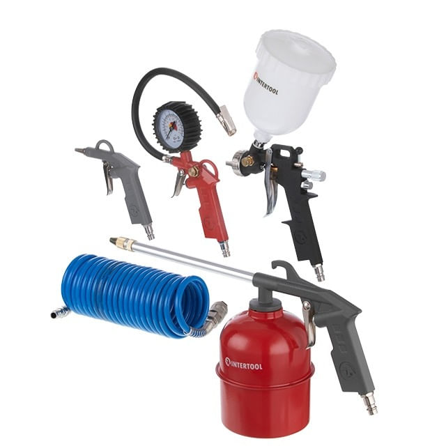 Pachet Compresor de aer industrial 90 litri + Set aer 5 piese , 345l/min 2.2kW, 220V K 400/90 DK.K400/90 — imaginea 9