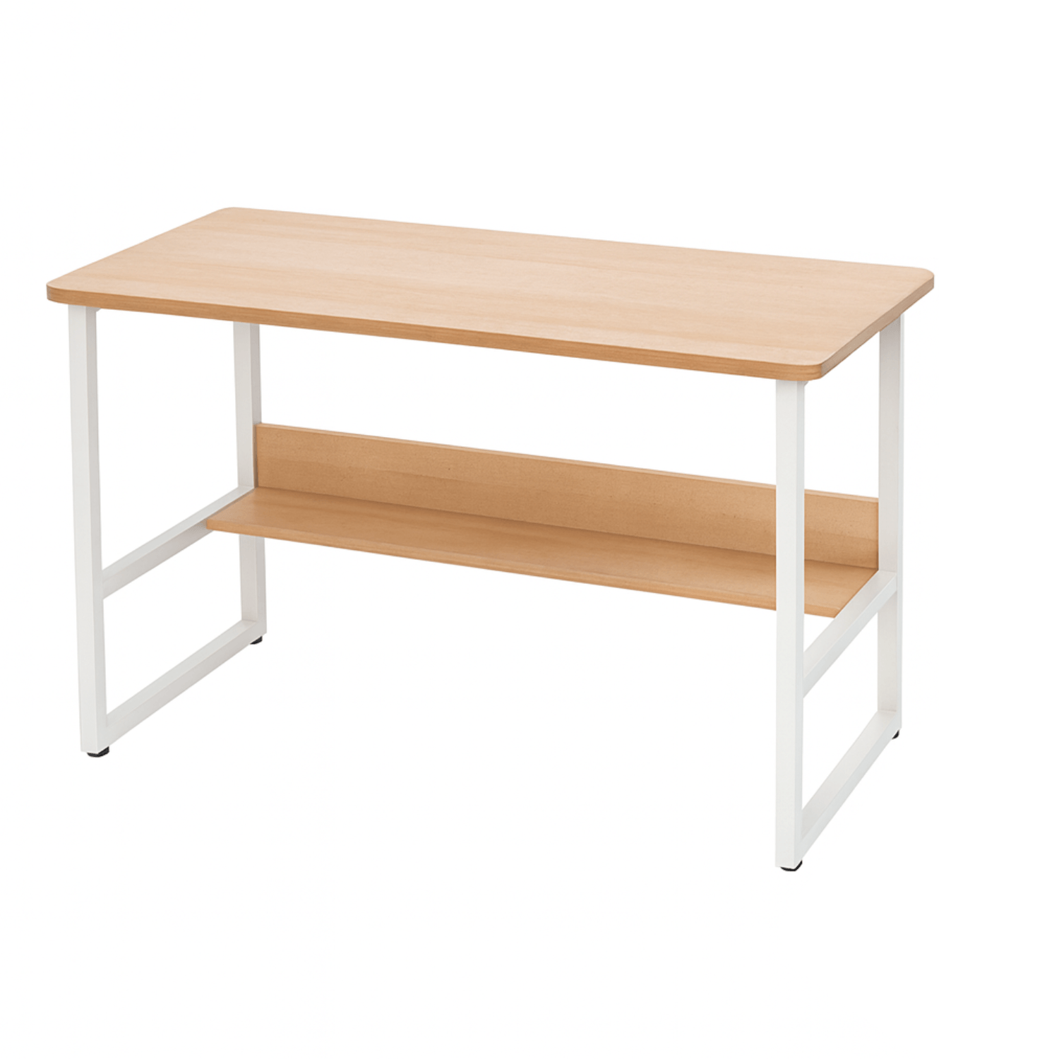 Birou pentru calculator cu raft HomeOFFICE, model scandinav,Maro,picioare metal,100x45x72 cm - imagine 5