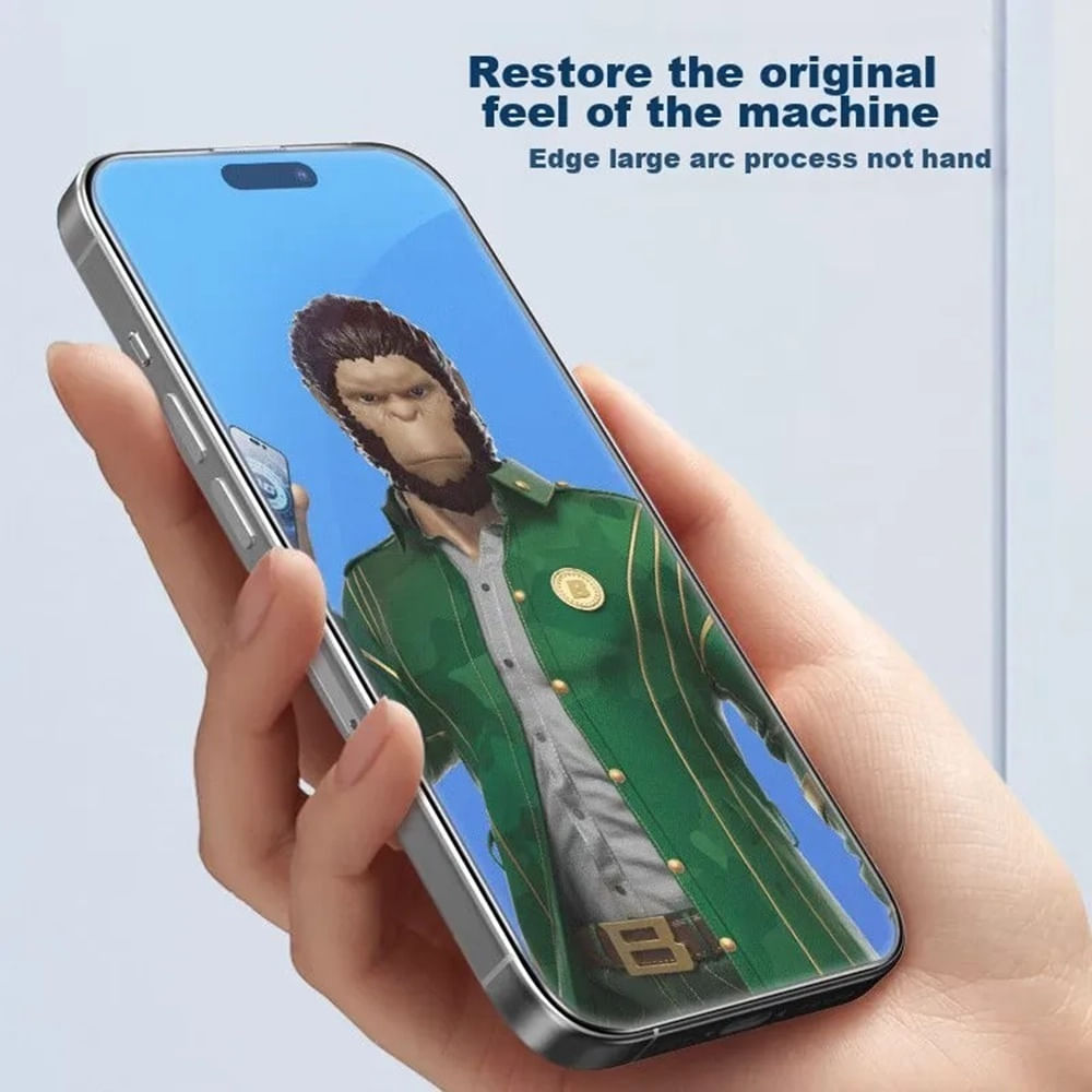 Folie pentru iPhone 13 / iPhone 13 Pro / iPhone 14 / iPhone 16e - Albastruo Anti-Glare Matte Glass - Negru - imagine 5