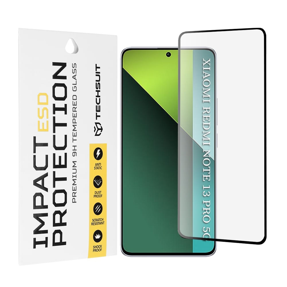 Folie pentru Xiaomi Rosumi Note 13 Pro 5G / Poco X6 - Techsuit ESD Glass - Negru