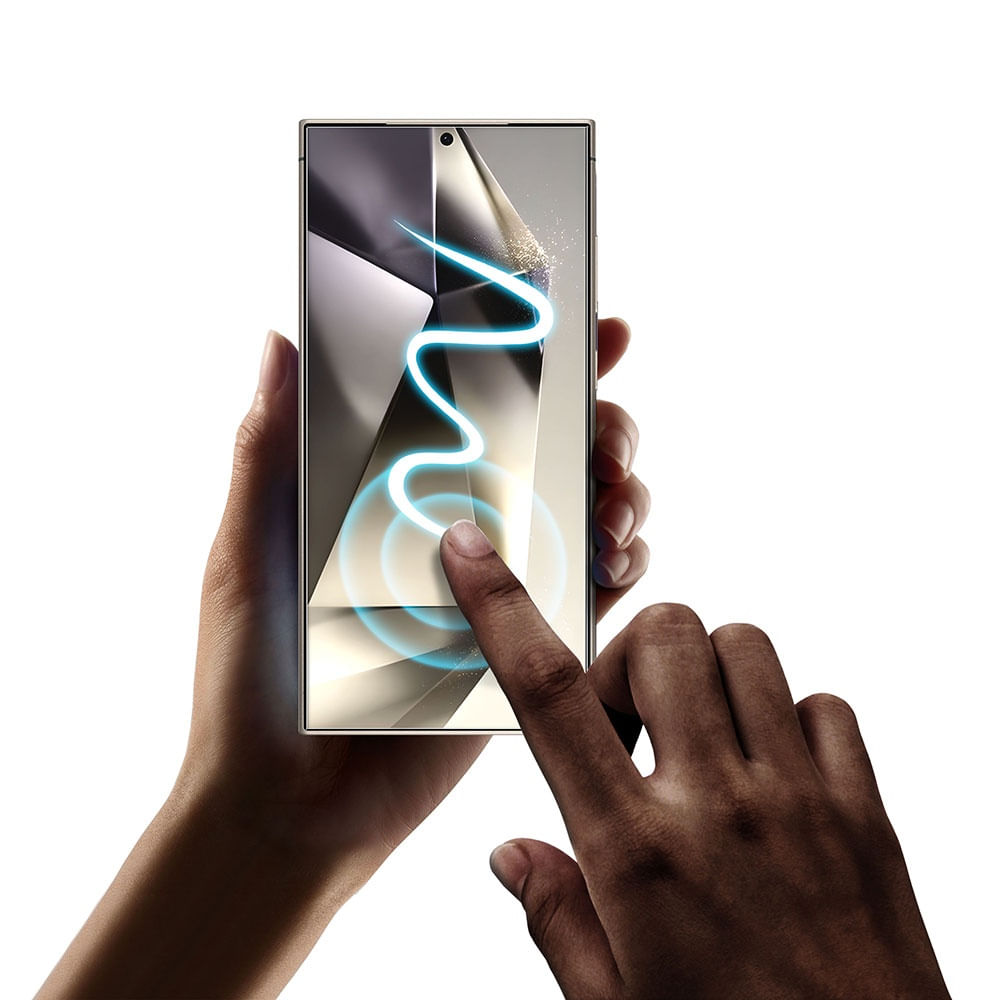 Folie pentru Samsung Galaxy S24 Ultra (set 2) - Techsuit TitanGlass CrystalHD [Fingerprint Unlock Compatible] - Privacy - imagine 2