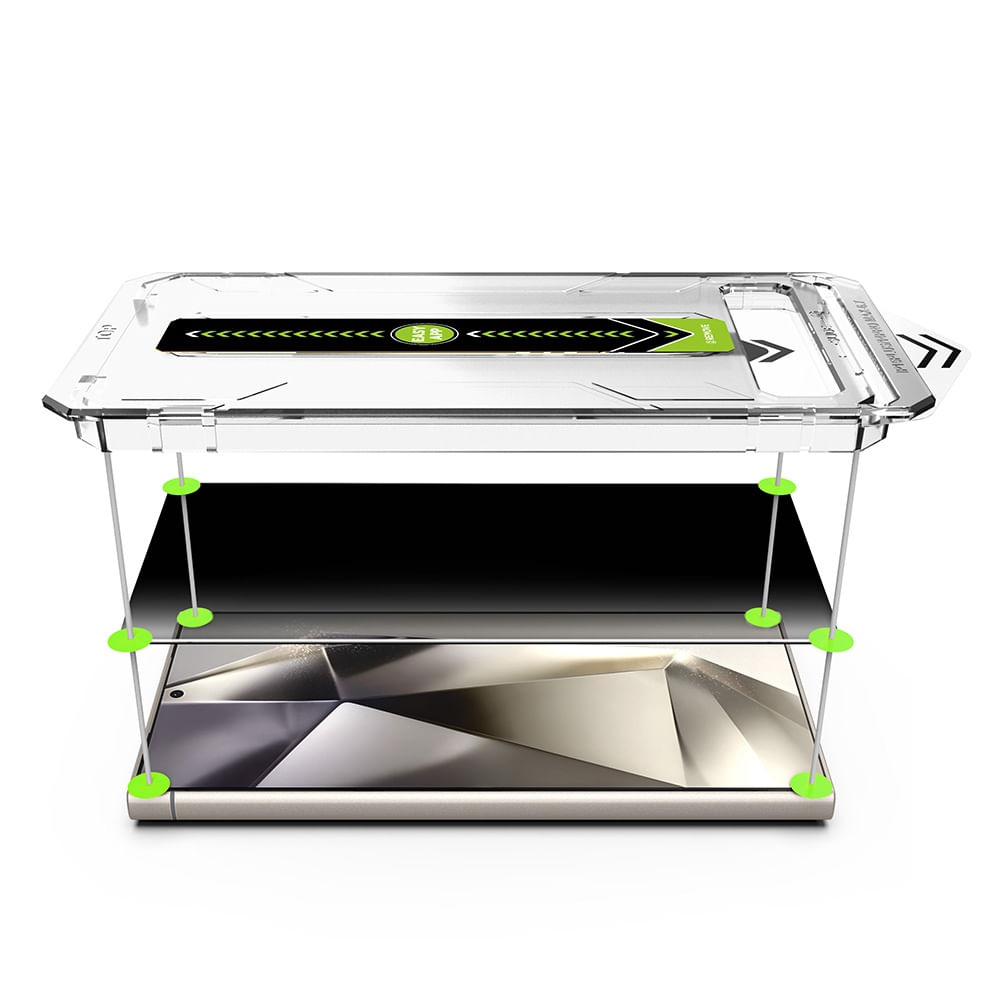 Folie pentru Samsung Galaxy S24 Ultra (set 2) - Techsuit TitanGlass CrystalHD [Fingerprint Unlock Compatible] - Privacy - imagine 3