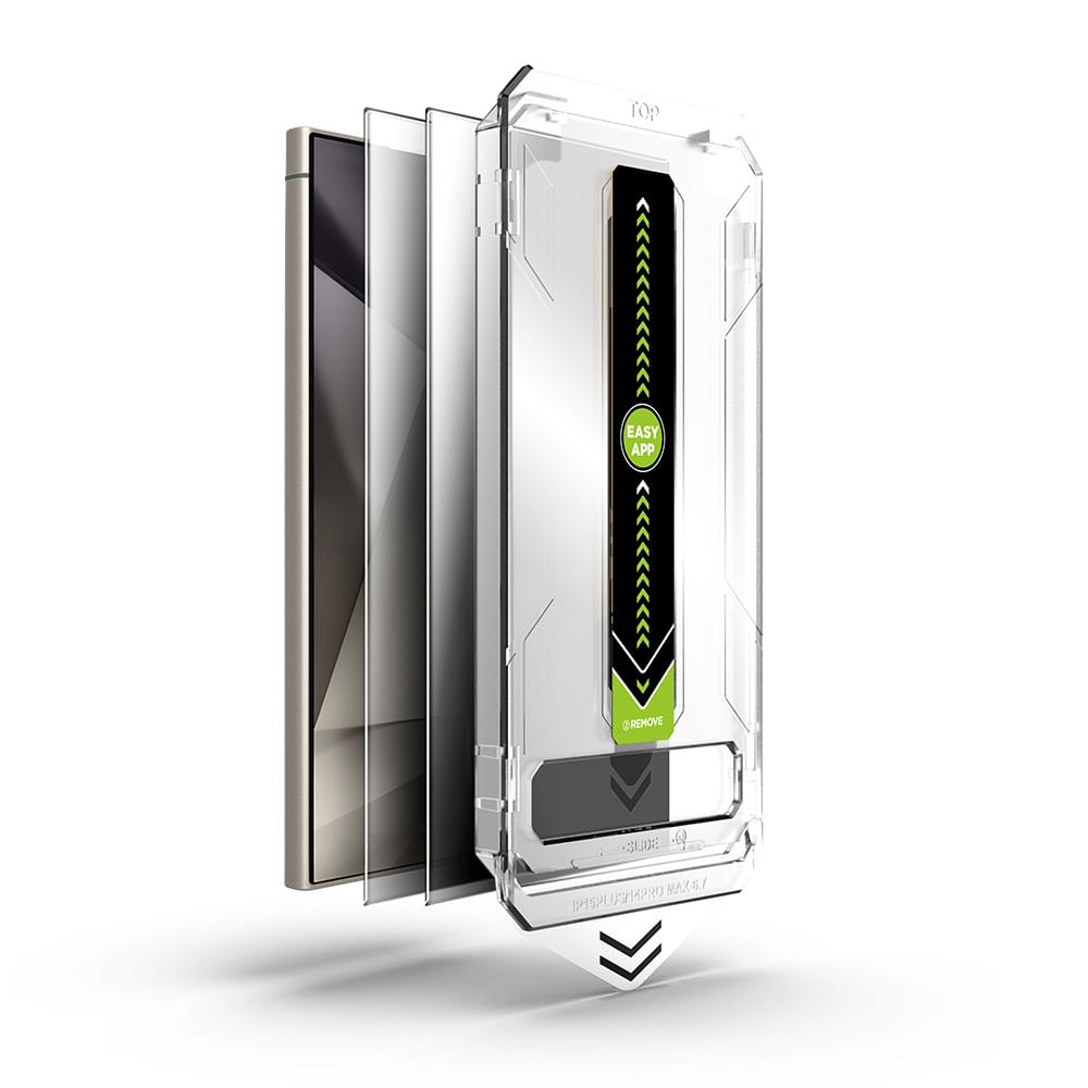 Folie pentru Samsung Galaxy S24 Ultra (set 2) - Techsuit TitanGlass CrystalHD [Fingerprint Unlock Compatible] - Privacy - imagine 5
