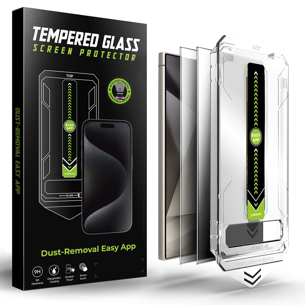 Folie pentru Samsung Galaxy S24 Ultra (set 2) - Techsuit TitanGlass CrystalHD [Fingerprint Unlock Compatible] - Privacy - imagine 7