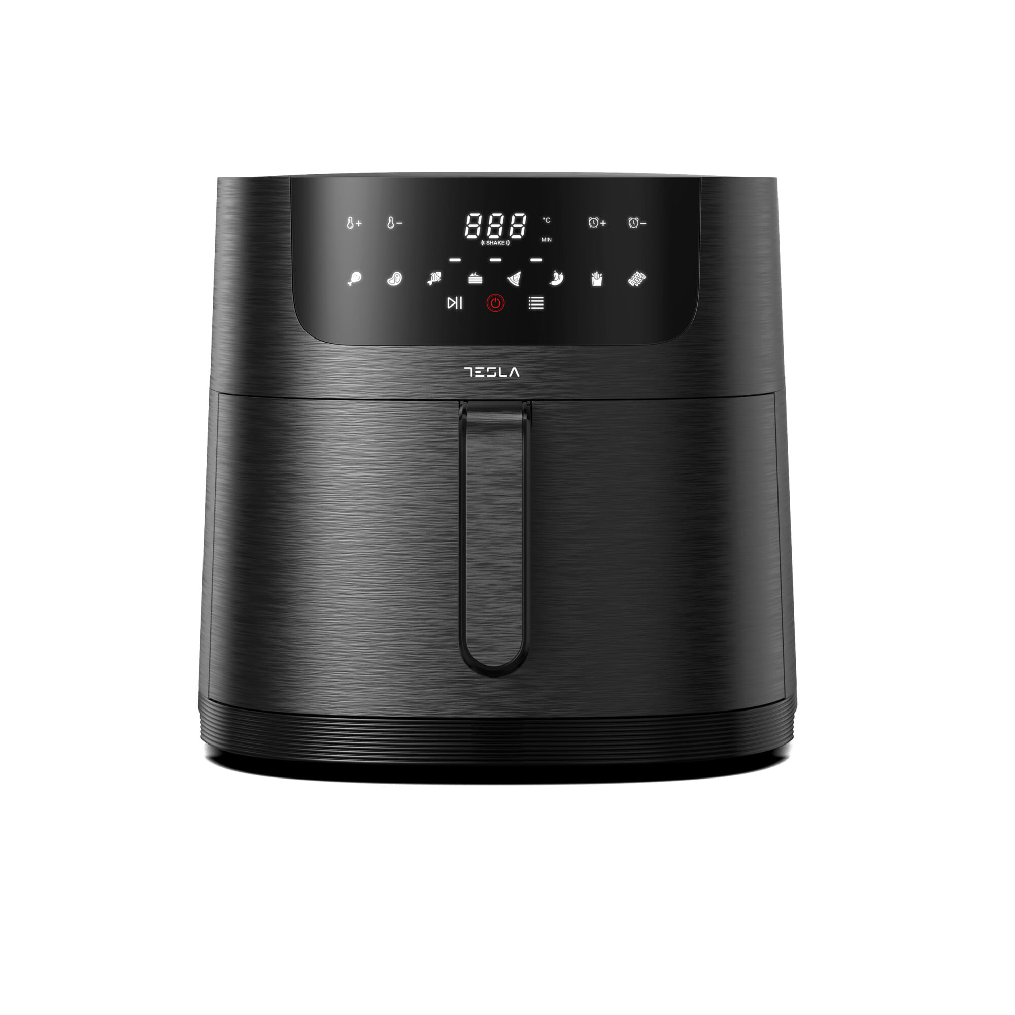 Friteuza aer cald Tesla AF800B, 8 L, 1800W, panou digital, 8 programe, negru