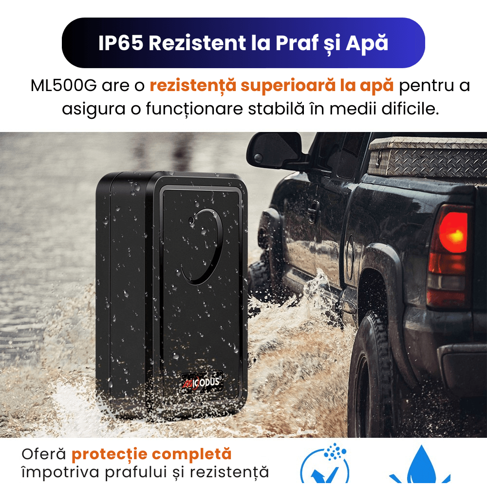 GPS Tracker 4G ML500G cu Microfon, Localizare Live, Magnet Puternic, Baterie 5000mAh, IP67, Alerta Viteza/Zona - imagine 2