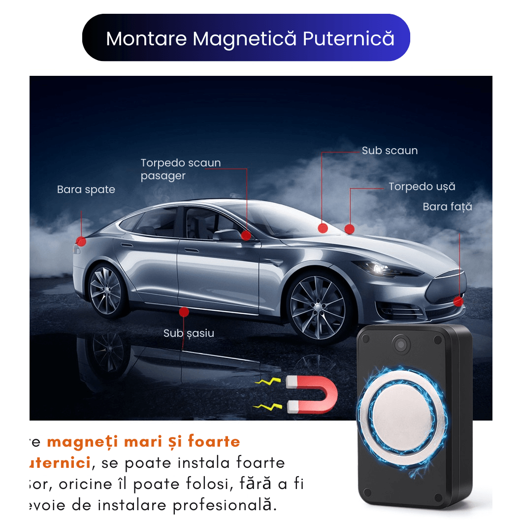 GPS Tracker 4G ML500G cu Microfon, Localizare Live, Magnet Puternic, Baterie 5000mAh, IP67, Alerta Viteza/Zona - imagine 11