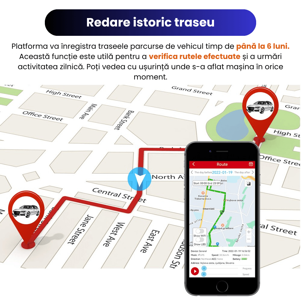 GPS Tracker 4G ML500G cu Microfon, Localizare Live, Magnet Puternic, Baterie 5000mAh, IP67, Alerta Viteza/Zona - imagine 12