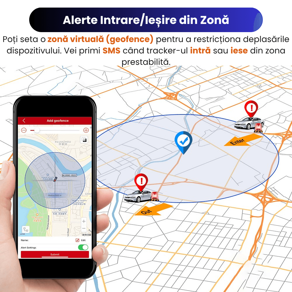 GPS Tracker 4G ML500G cu Microfon, Localizare Live, Magnet Puternic, Baterie 5000mAh, IP67, Alerta Viteza/Zona - imagine 14