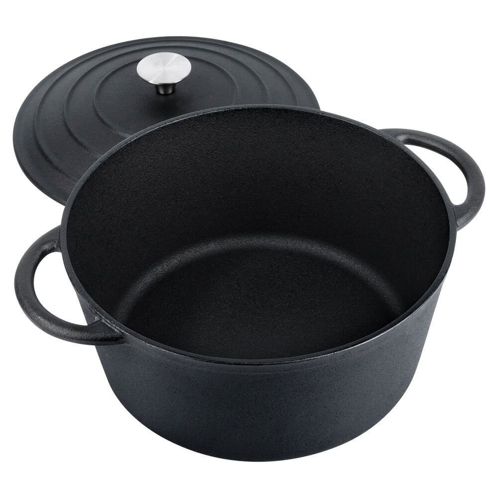 Cratita fonta cu capac 26cm, 5lit